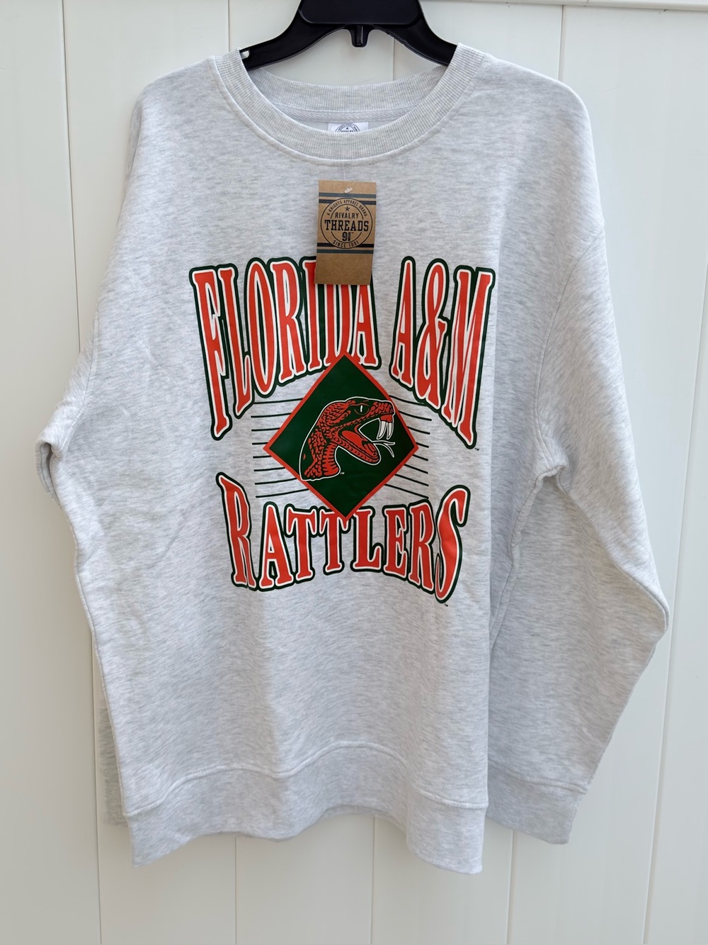NWT Florida A&M Rattlers Grey Crewneck Sweatshirt Women’s XL (16/18)